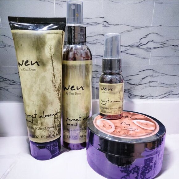 Wen Hair Set – Sweet Almond Mint & Fig Treatment, Mist, Mask & Styling Creme - Picture 16 of 16